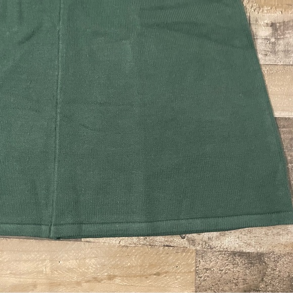CAbi A Line Duo Knit Sweater Skirt MIDI sz L Dark Hunter Green - Picture 6 of 12